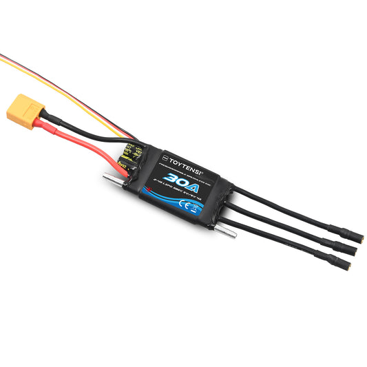 TOYTENSI 30A 2-4S Water Cooling Brushless Marine ESC for RC Boat with 3.5mm Bullet and XT60 connectors